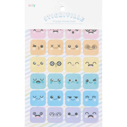 Ooly Stickiville Cute Expressions Sticker Book (10 Sheets)