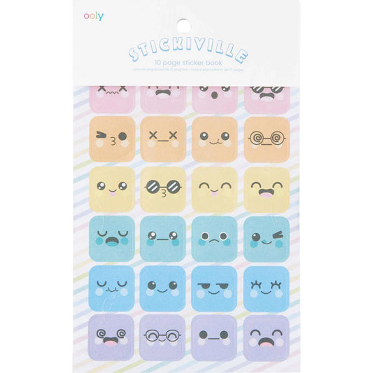 Ooly Stickiville Cute Expressions Sticker Book (10 Sheets)