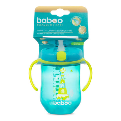 Baboo Cup With Silicone Straw and Weighted Ball (300ml | 9m+)