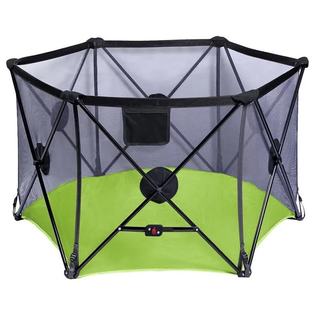 Baby Safe Foldable Playard – Green