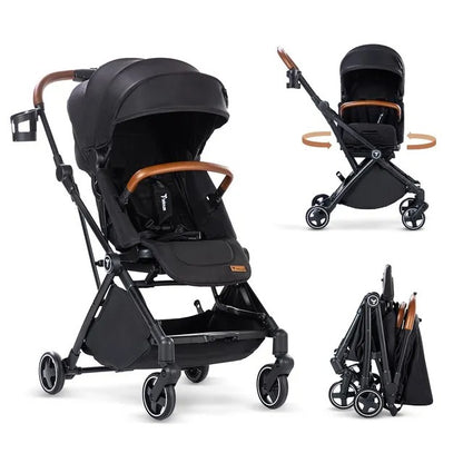Teknum Black Compacto Auto-Fold 360° Reversible Stroller