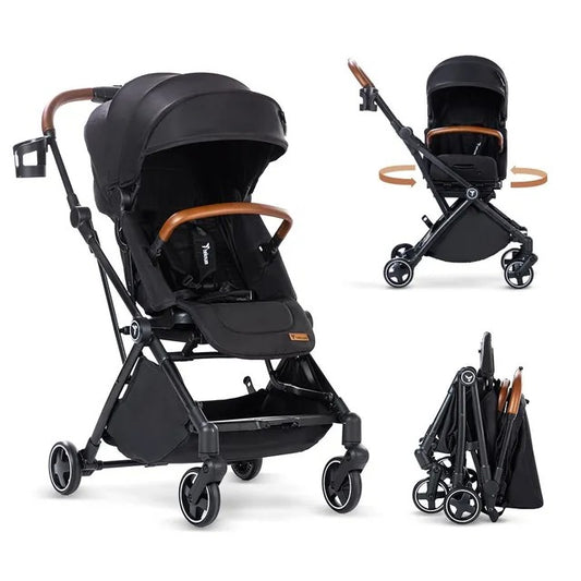 Teknum Black Compacto Auto-Fold 360° Reversible Stroller