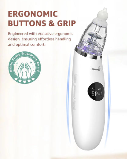 Grownsy Electric Baby Nasal Aspirator With 3 Sunction Modes