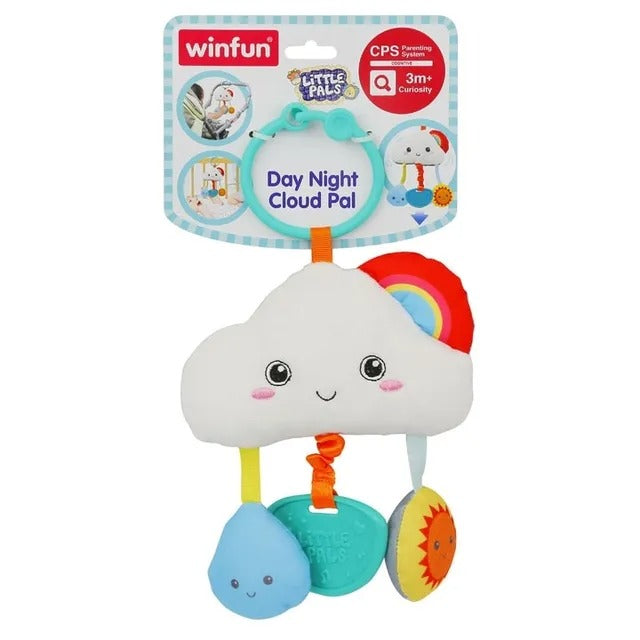 Winfun Day Night Cloud Pal Crib & Stroller Toy – Multicolor