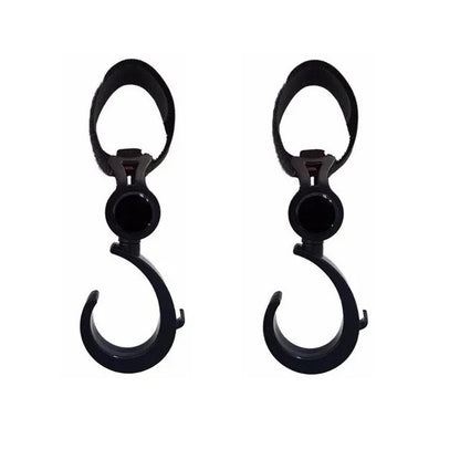 Little Story Rotating Compatible Stroller Hooks – Black