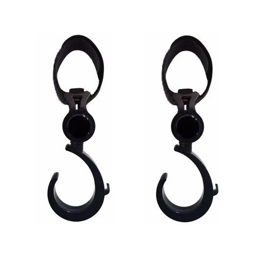 Little Story Rotating Compatible Stroller Hooks – Black