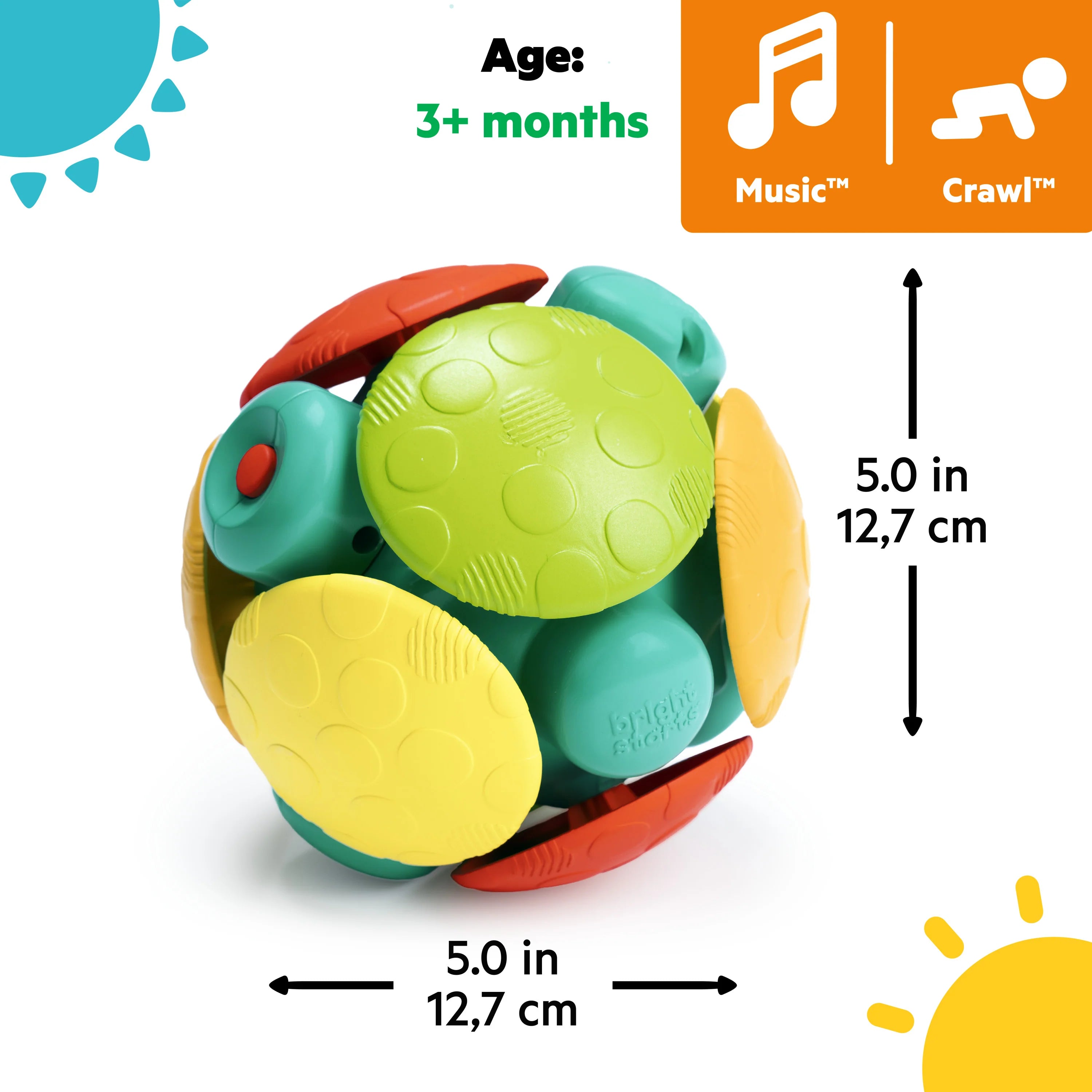 Bright Starts Wobble Bobble Crawl & Chase Ball