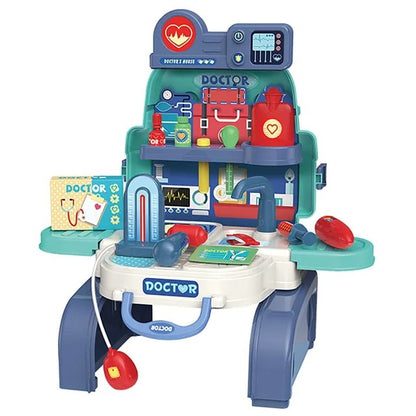 Little Story Role Play Clinic Toy Set School Bag – 23pcs, Blue