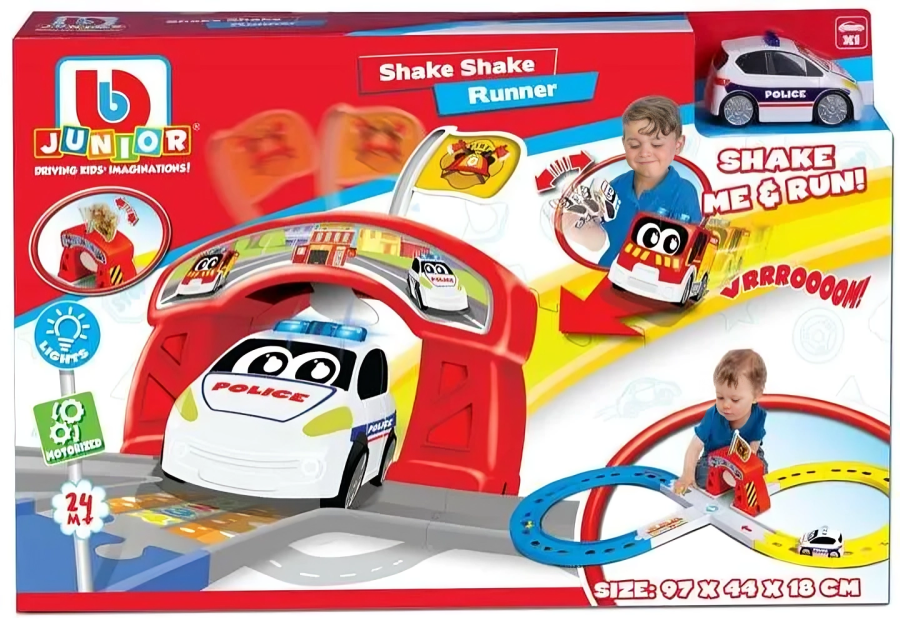 Bburago Junior Shake Shake Runner Police car Or Fire Truck