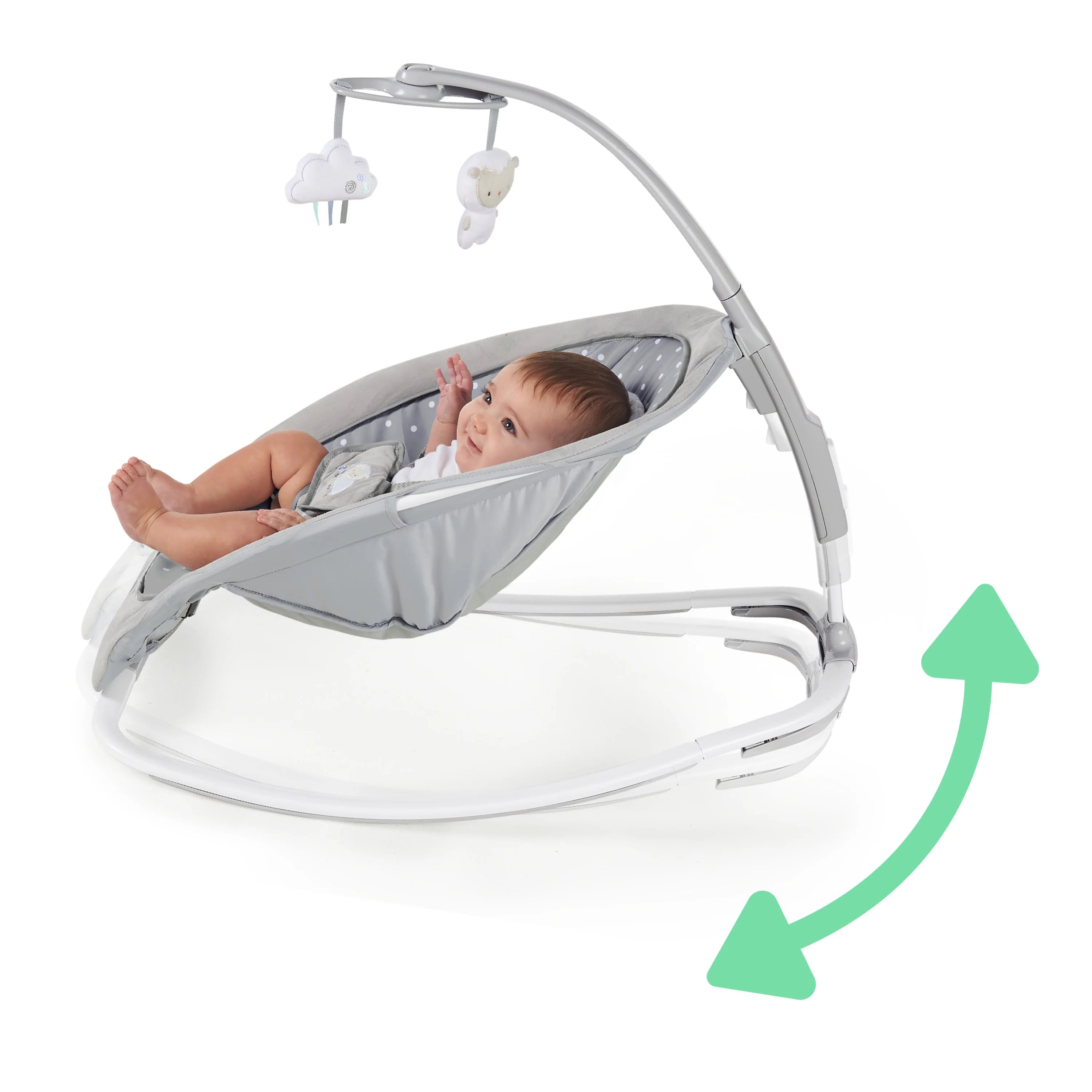 Ingenuity 2 In 1 Cuddle Lamb Rocker and Bouncer