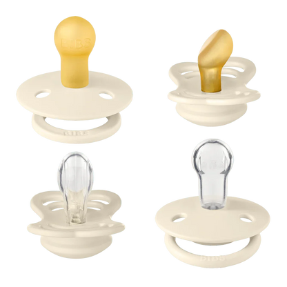 Bibs New Baby Pacifiers Try It Collection - Pack of 4 (Size 1)