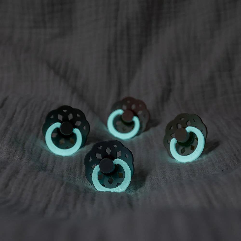 Bibs Boheme Latex Glow in The Dark - Pack of 2 (Blush/Vanilla)