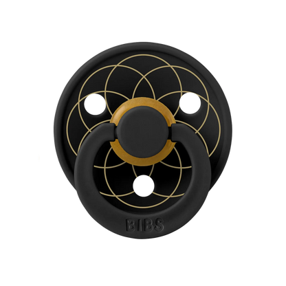 Bibs Pacifier Studio Color Noor Latex Size 2 (Black Gold) - Pack of 2