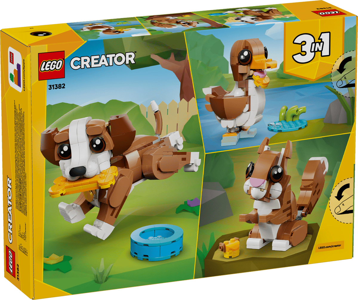 LEGO - Creator 3-in-1 Cute Animals: Playful Puppy Dog - 336 Pieces