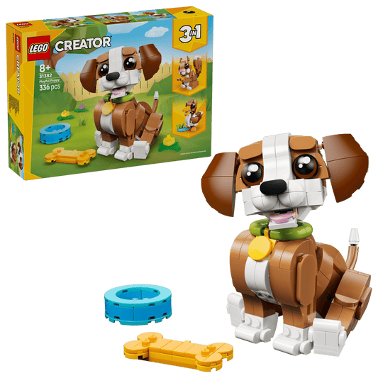 LEGO - Creator 3-in-1 Cute Animals: Playful Puppy Dog - 336 Pieces