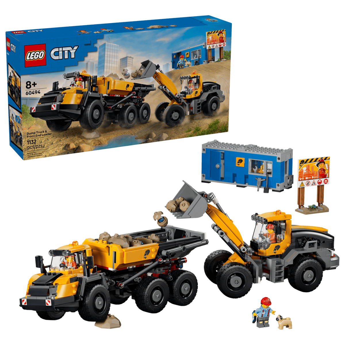 LEGO - City Dump Truck & Front End Loader Building Playset - 1,132 Pieces