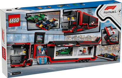 LEGO - City F1 Truck with RB20 & AMR24 F1 Cars - 1,086 Pieces