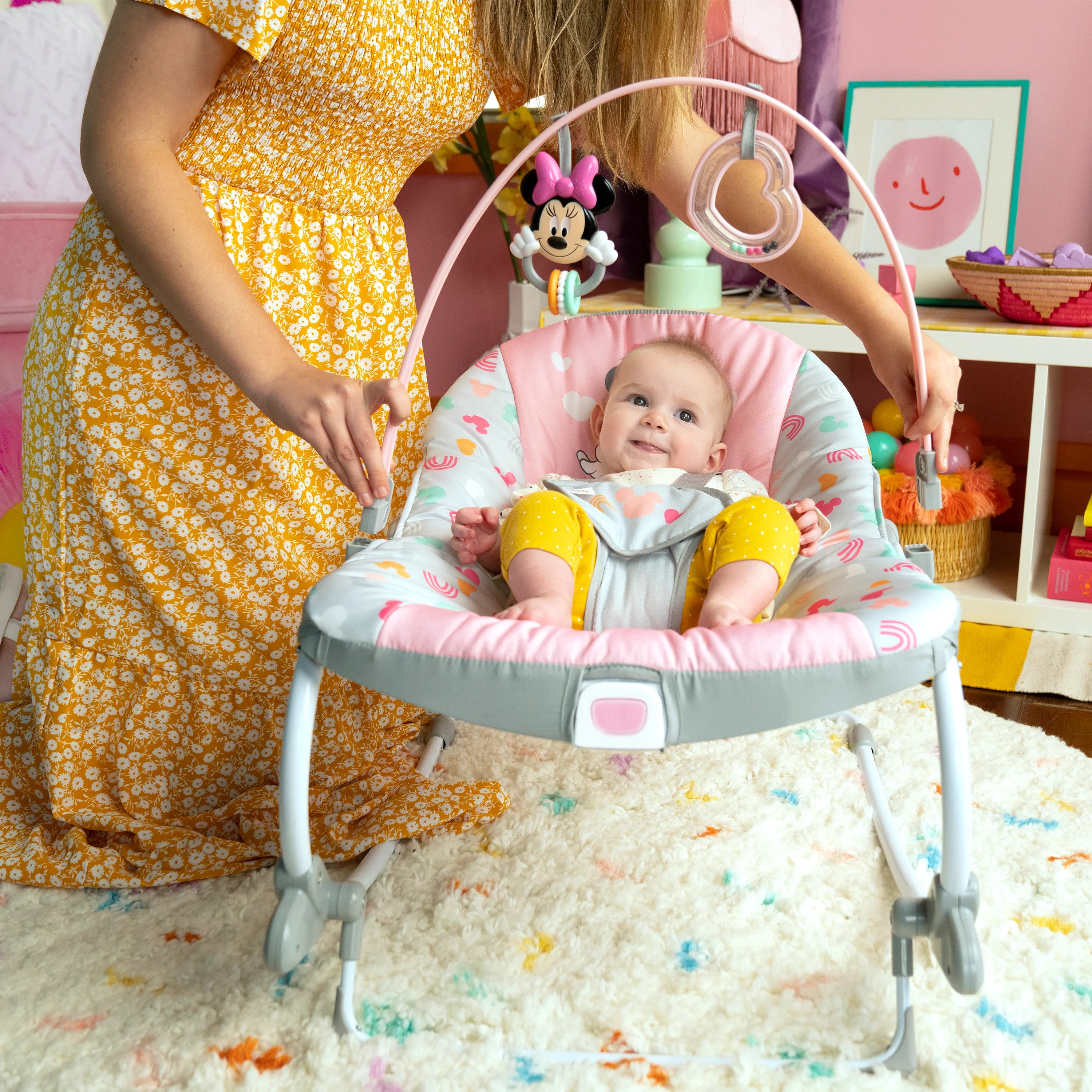 Bright Starts Bright Starts Minnie Mouse Forever Bestiet Infant To Toddler Rocker