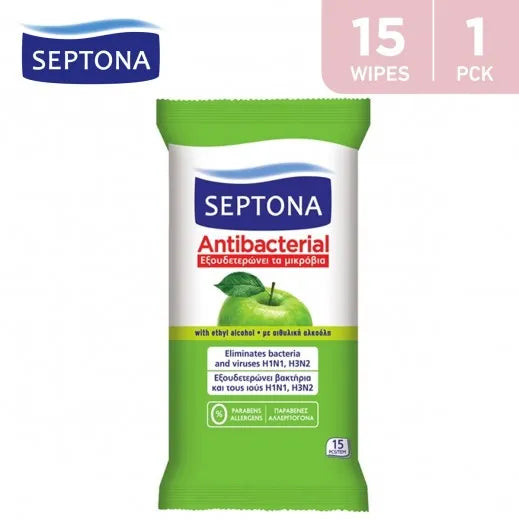 Septona Antibacterial Wipes (15 Pcs)