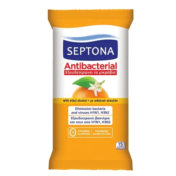 Septona Antibacterial Wipes (15 Pcs)