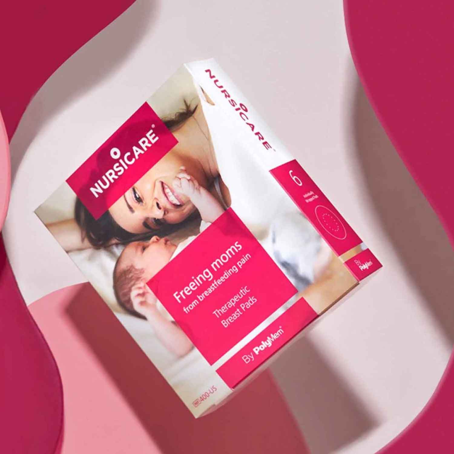 Nursicare PolyMem Therapeutic Breast Pads for Wounded, Cracked, Painful Nipples - Pack of 6