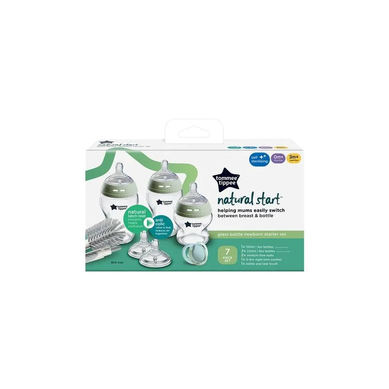 Tommee Tippee Newborn Set Glass Bottle Kit Muted Al