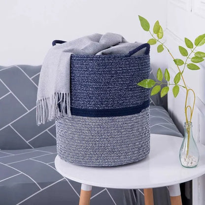 Little Story Cotton Rope Diaper Caddy XL – Blue