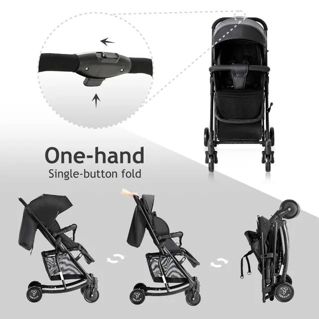 Teknum 2 In 1 Glide Stroller (Black)
