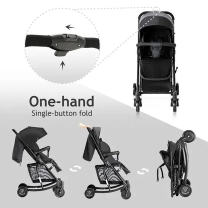 Teknum 2 In 1 Glide Stroller (Black)