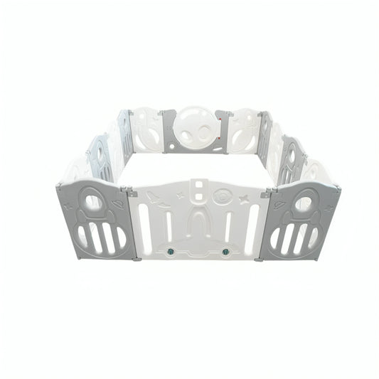 Little Toddlers Foldable Playpen (12 Simple Panel, 1 Game Panel, 1 Door)