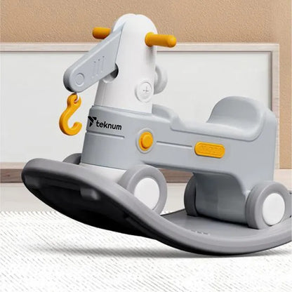 Teknum 2-in-1 Rock Ride On – Grey