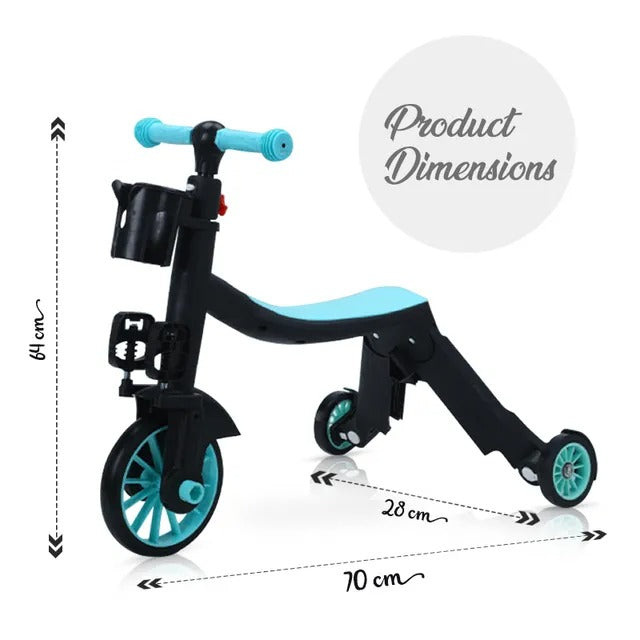 Little Story Kids Scooter / Balance Bike / Tri Cycle – Green