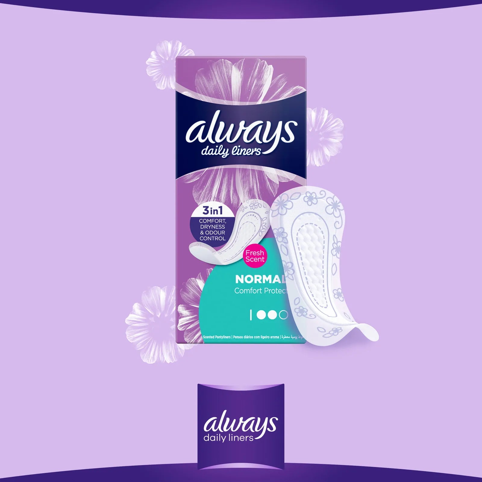 Always Daily Liners Comfort & Protect Scented (20 Pcs)
