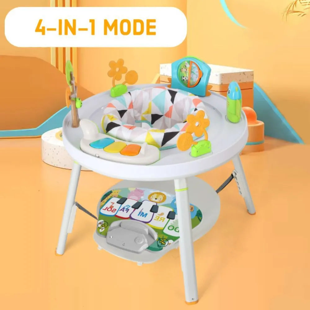 Teknum 4-In-1 Activity Jumper, Feeding Chair, Drawing Table, Playing Station With Musical Mat