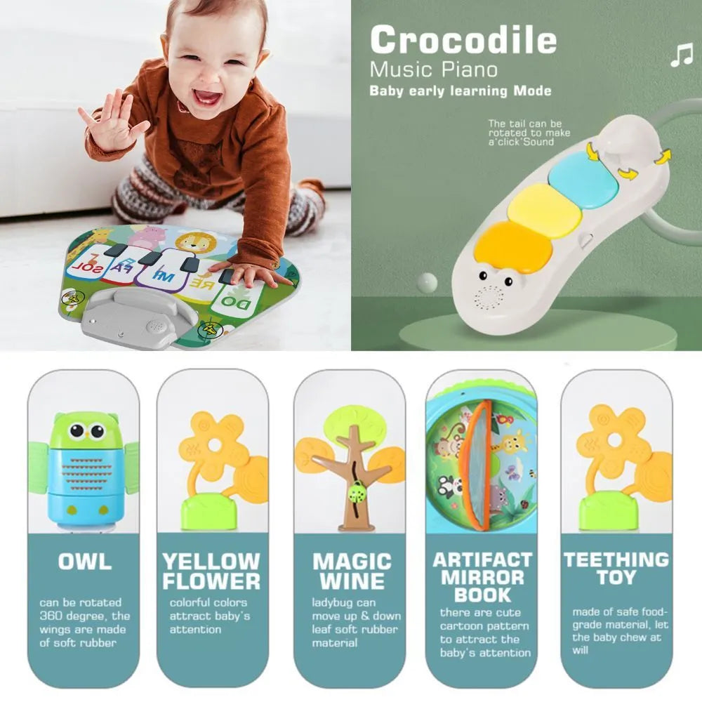 Teknum 4-In-1 Activity Jumper, Feeding Chair, Drawing Table, Playing Station With Musical Mat