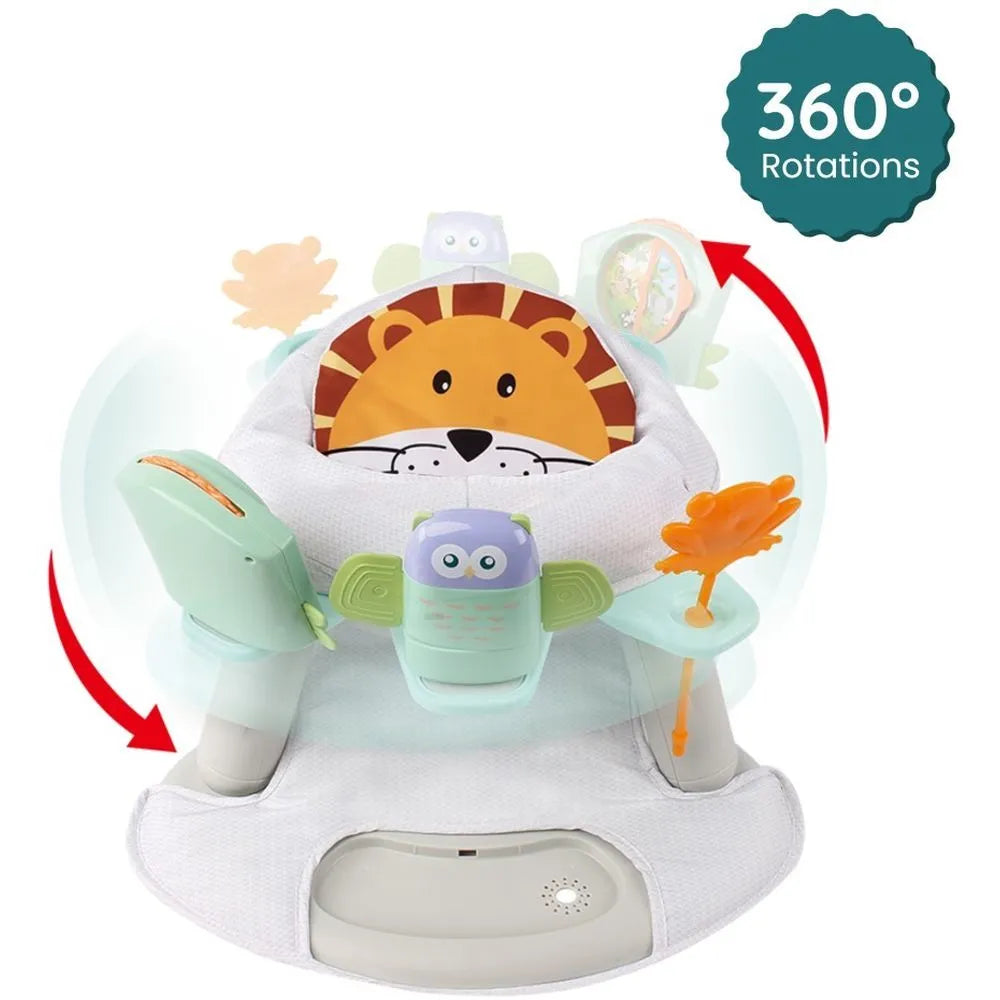 Teknum 2-In-1 Dining Chair, Toddler Play Seat With Pedal Piano (White)