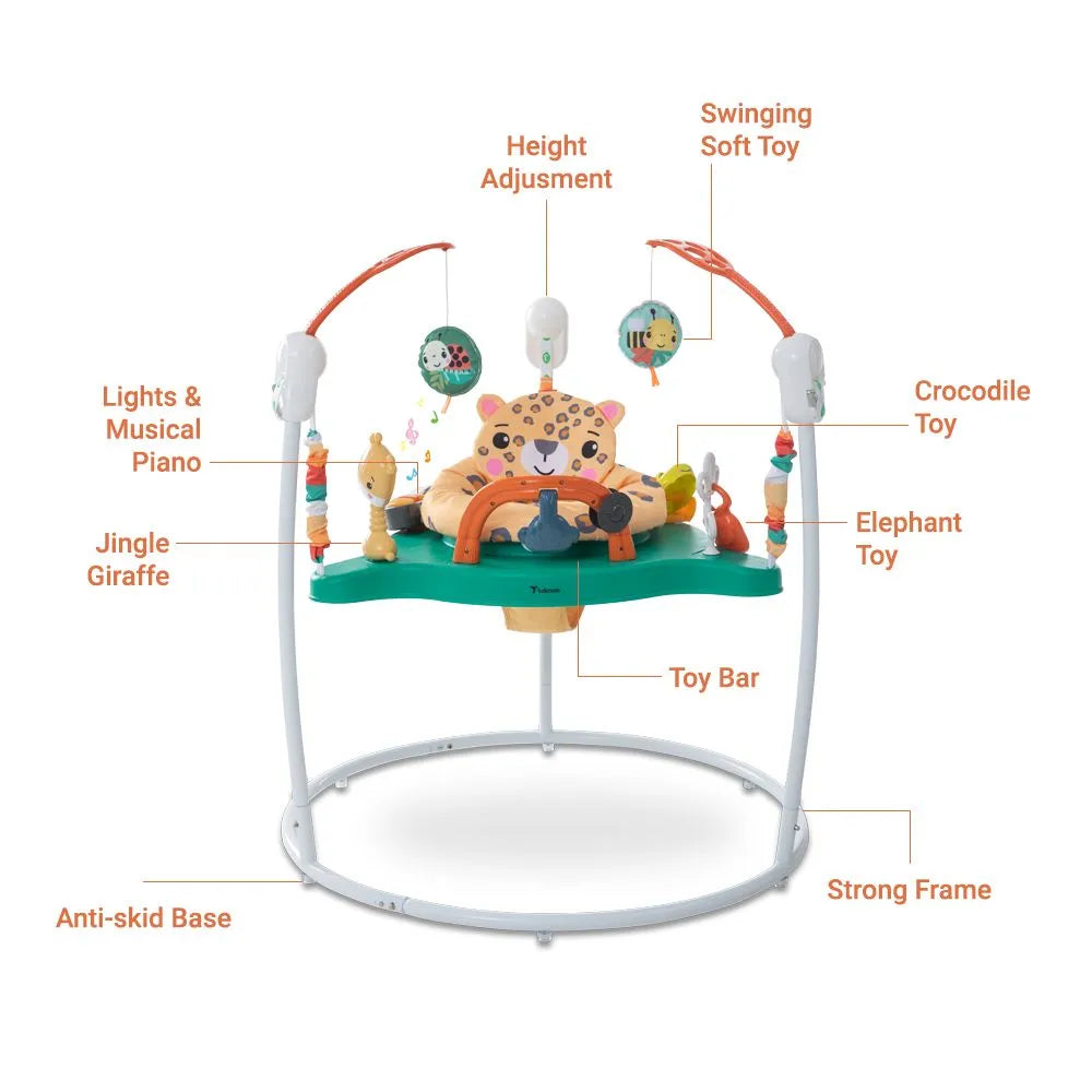 Teknum Baby Activity Jumper with Music and Toys (White)