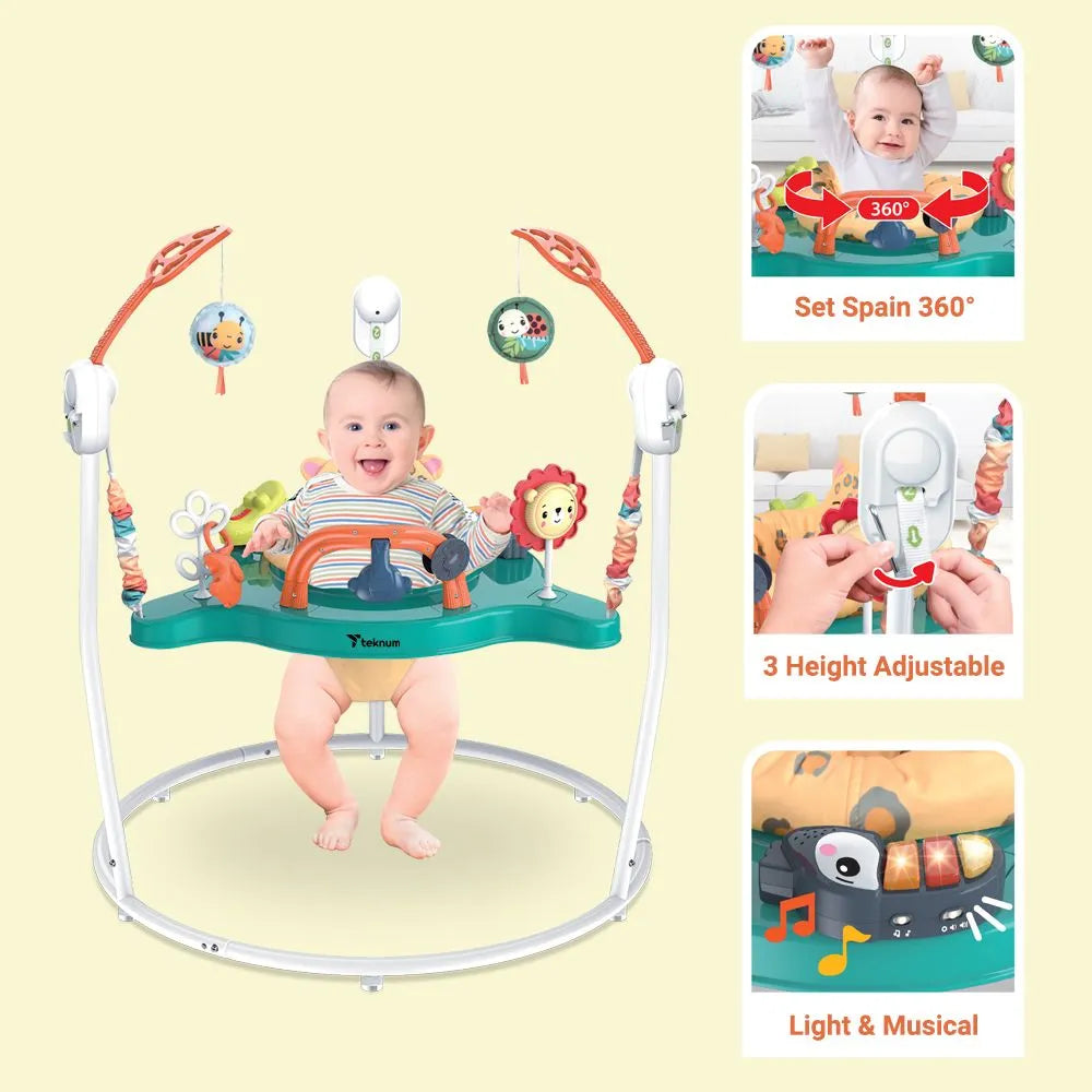 Teknum Baby Activity Jumper with Music and Toys (White)