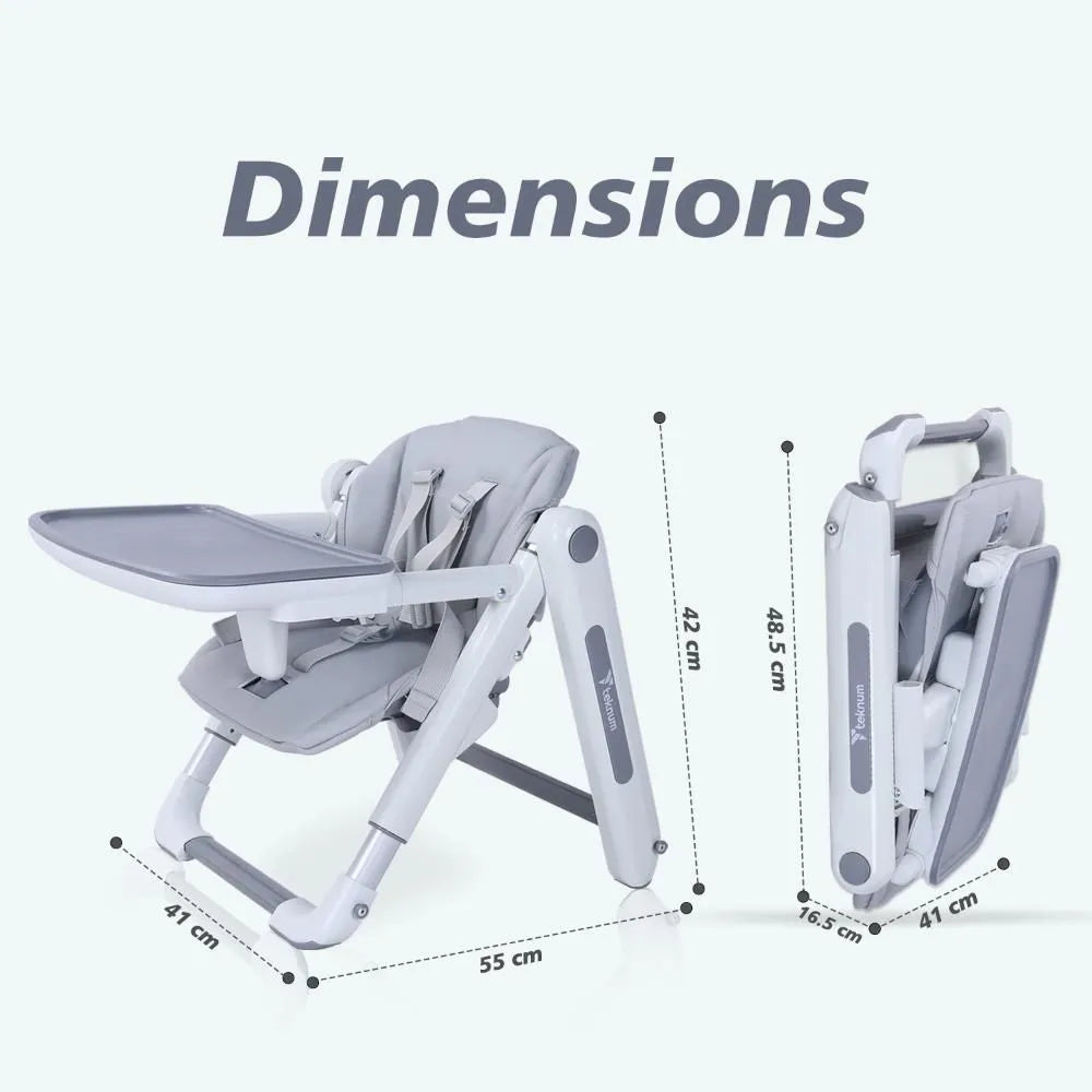 Teknum Kids Foldable Dining Chair (Grey)