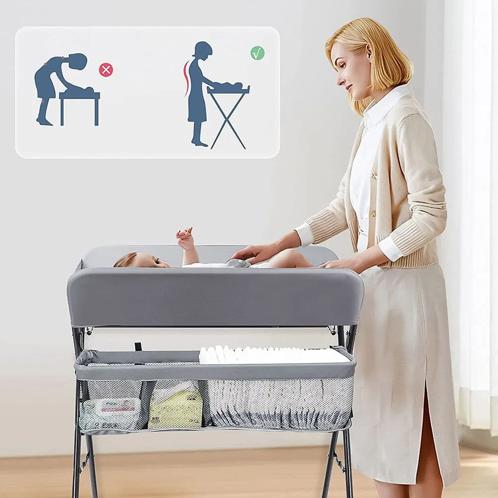 Teknum 4-In-1 Diaper Changing Table Organizer (Grey)