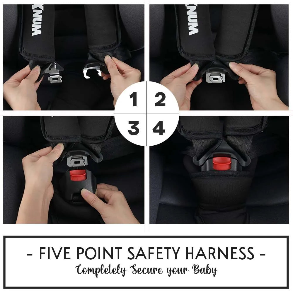Teknum Evolve 360 Car Seat (Black, 0-12 Yeald Old)