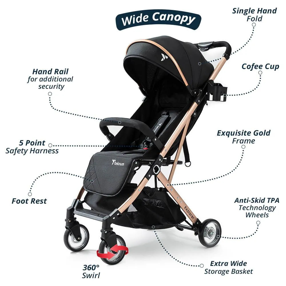 Teknum Explorer Travel Stroller (Black)