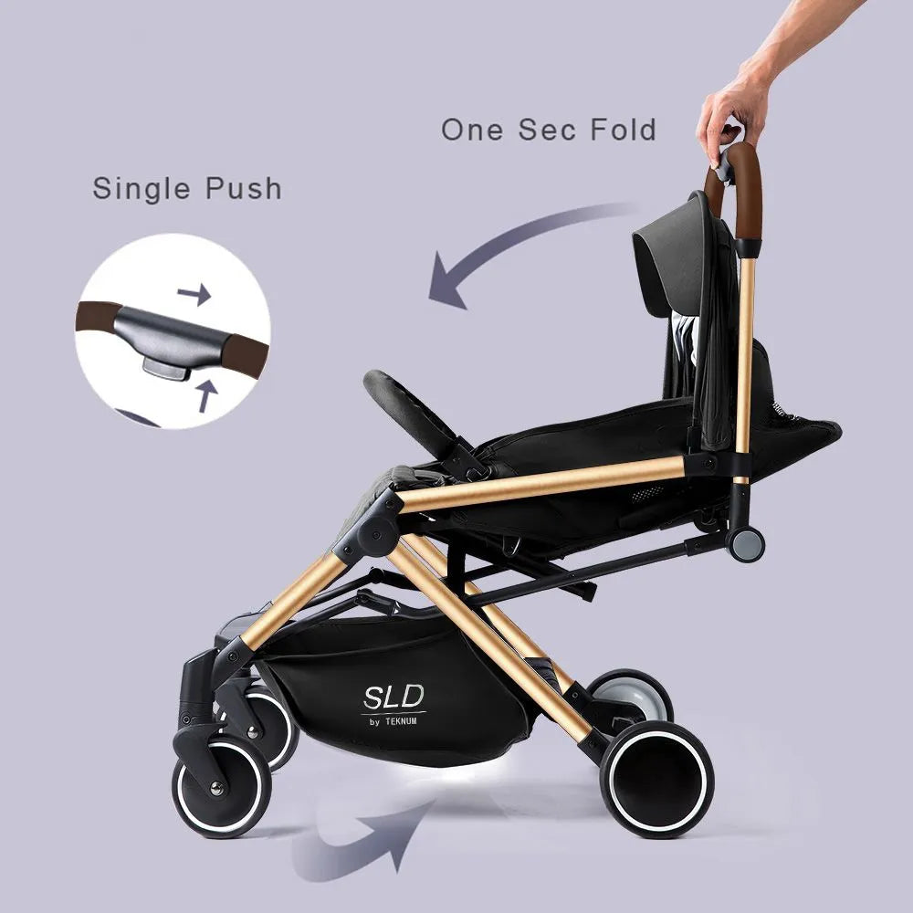 Teknum Travel Lite Sunshine Stroller SLD (Gold/Black)