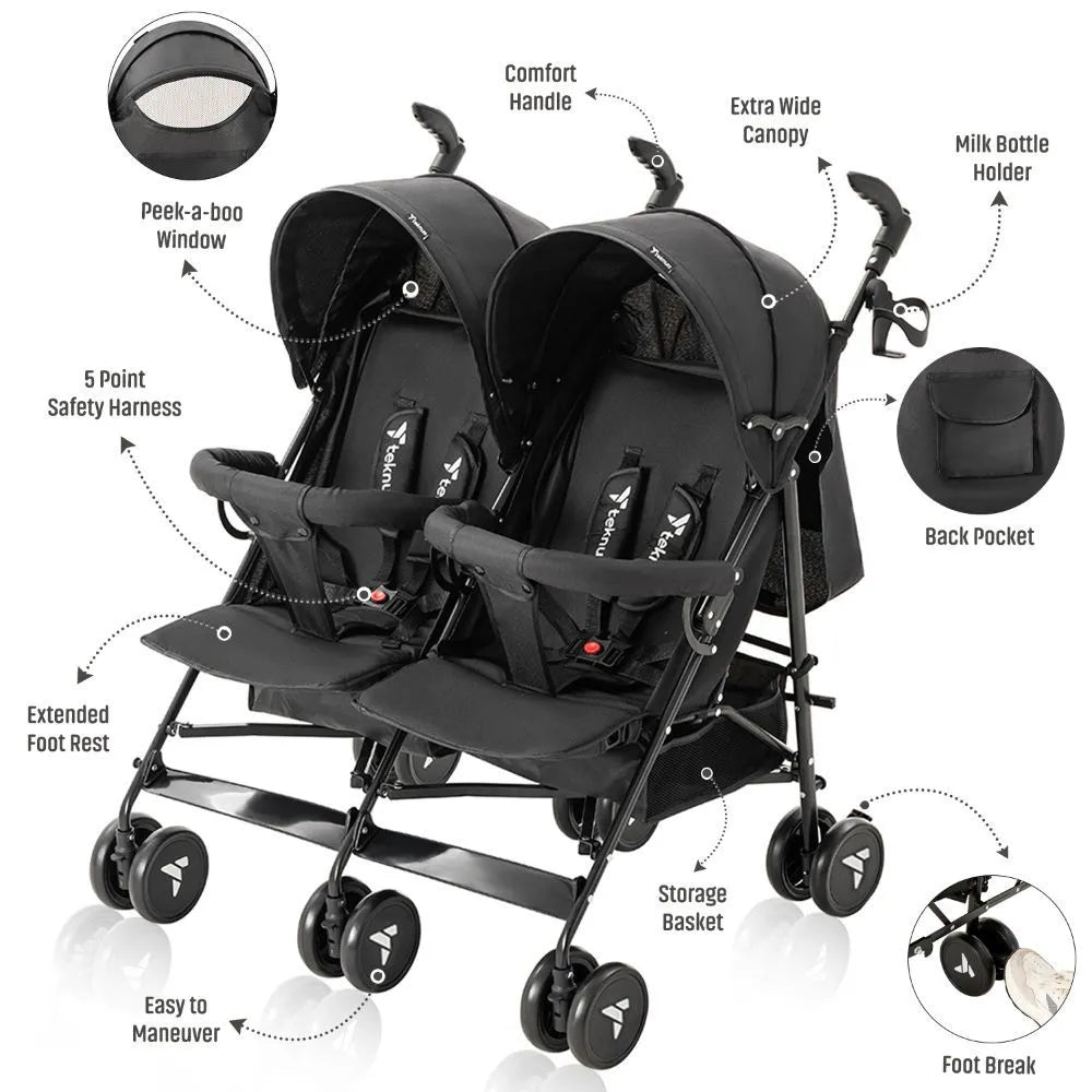 Teknum Twin Stroller Fellow (Grey)