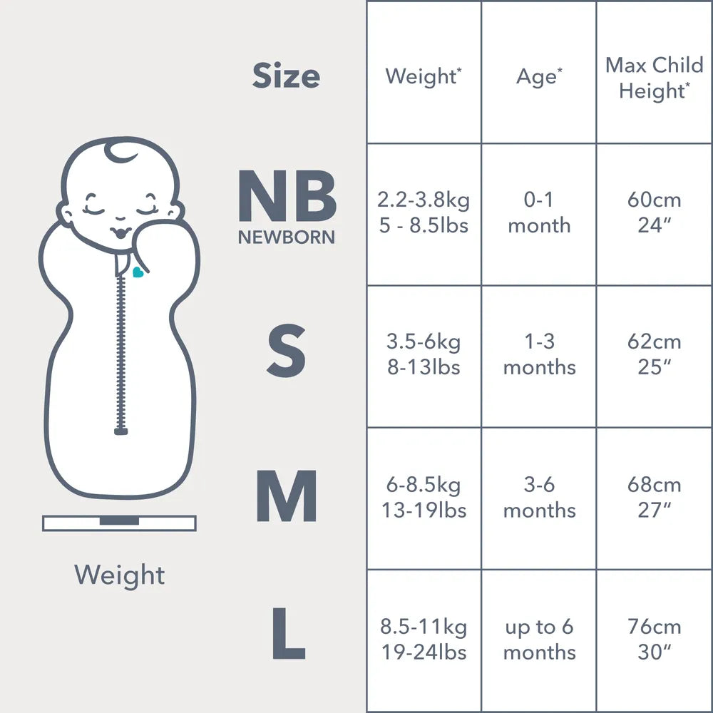 Love to Dream Swaddle Up Desco Lite Space 0.2 TOG - Stage 1