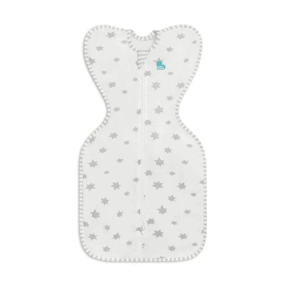 Love to Dream Swaddle UP Bamboo LITE  0.2 TOG - Stage 2 (White, Super Star)