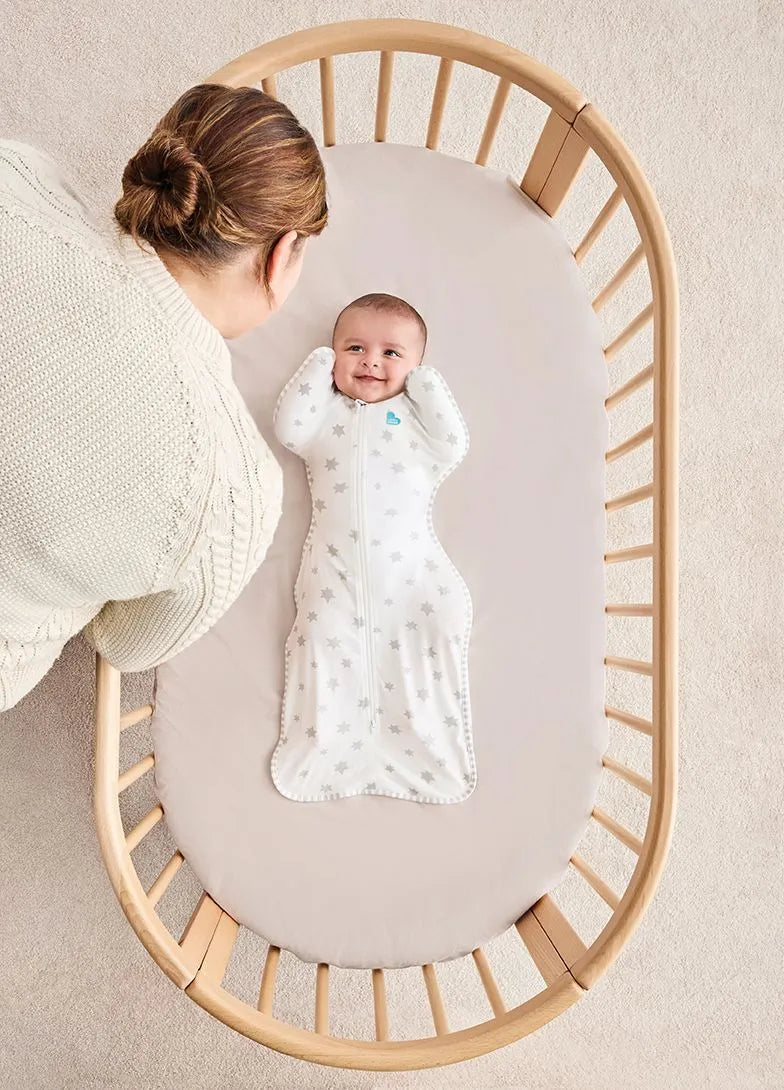 Love to Dream Swaddle UP Bamboo LITE  0.2 TOG - Stage 2 (White, Super Star)