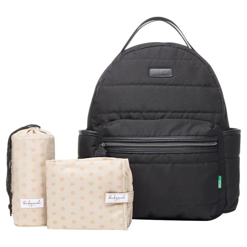 Babymel Lola Eco Quilt Diaper Bag (Black)