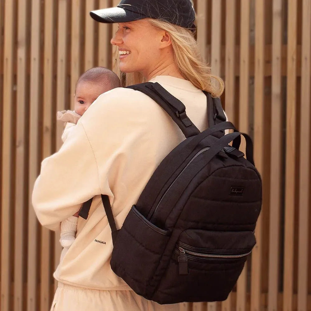 Babymel Lola Eco Quilt Diaper Bag (Black)