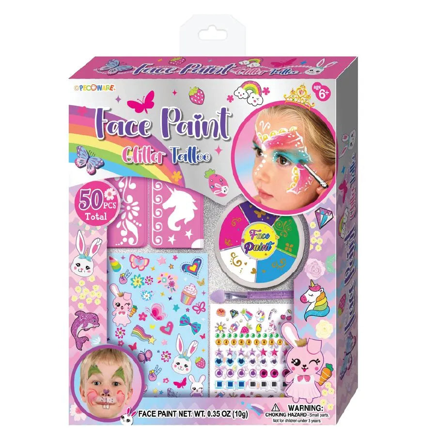 Pecoware Face Paint Glitter Tattoo